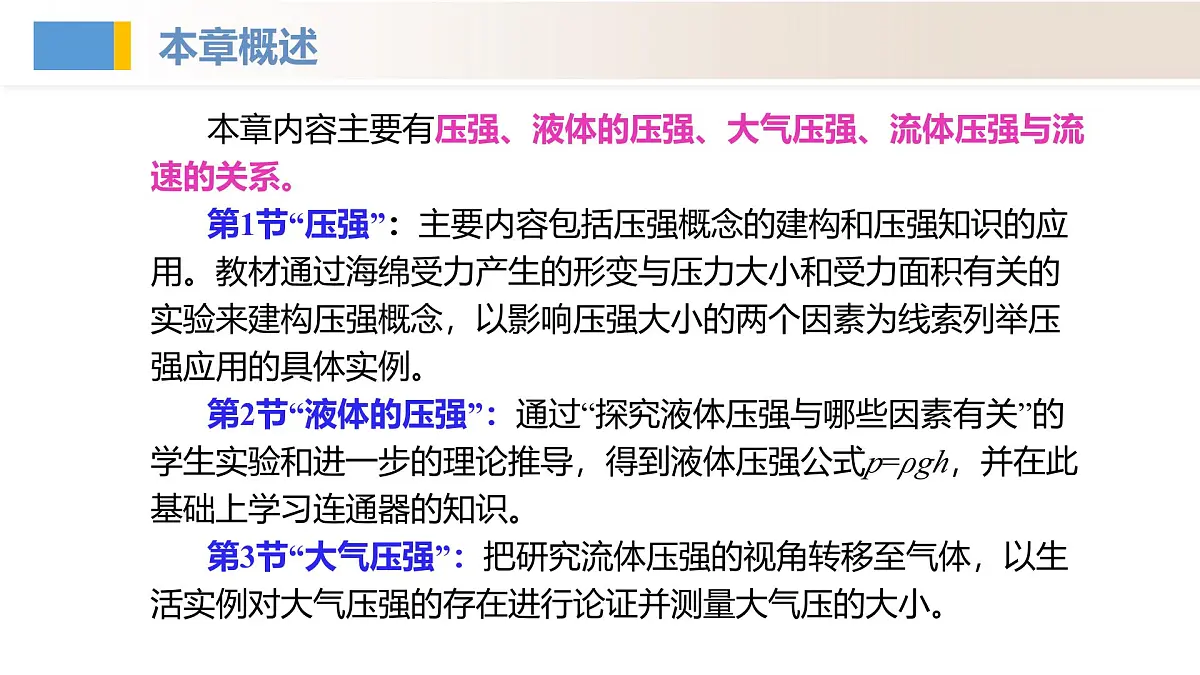 人教版2024八年级下册物理第九章 压强(单元解读课件)第7页