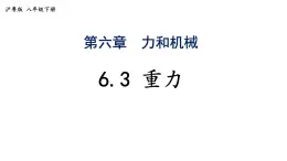 6.3+重力-2024-2025學年滬粵版物理八年級下學期課件