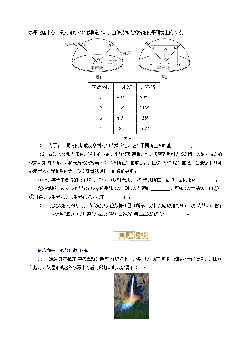 備戰(zhàn)2025年中考物理真題分類（江蘇專用）專題02光現(xiàn)象（原卷版）第3頁(yè)