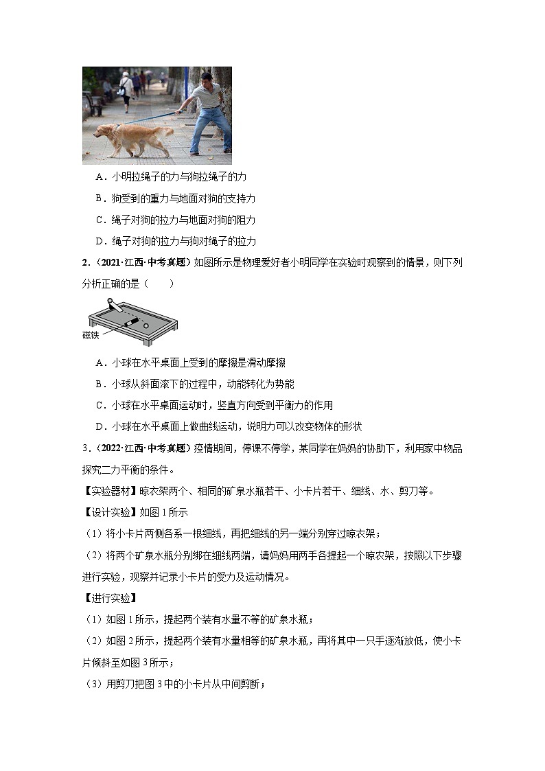 專題07 平衡力和相互作用力（原卷版）第2頁(yè)