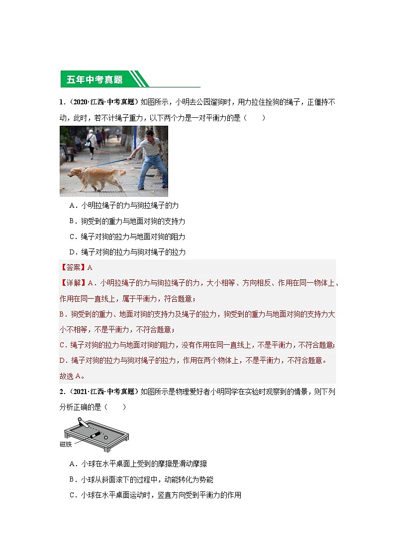 專題07 平衡力和相互作用力（解析版）第2頁(yè)