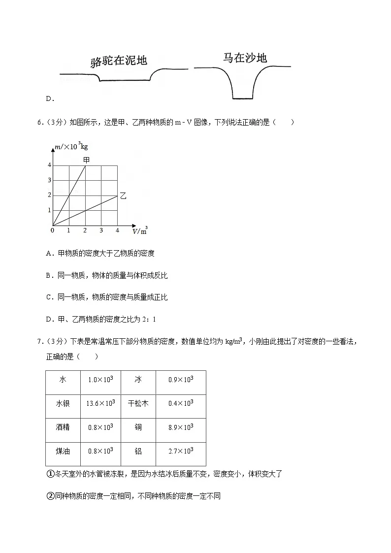 2024-2025学年广东省广州市执信中学八年级(下)期中物理试卷第3页