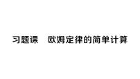 人教版(2024)九年级全册(2024)第2节 欧姆定律作业课件ppt