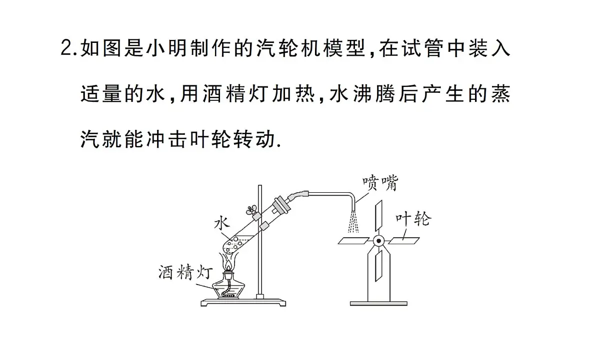 初中物理新人教版九年级全册第十四章第四节 跨学科实践:制作简易热机模型作业课件2025秋第5页