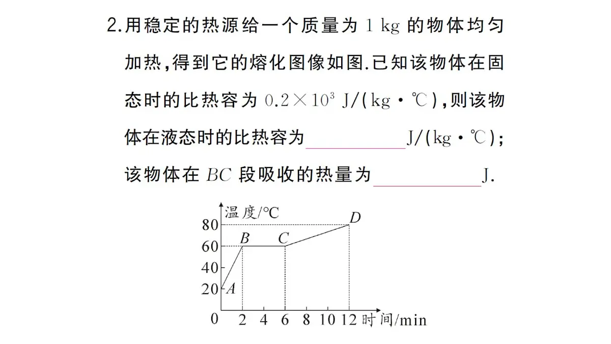 初中物理新人教版九年级全册第十四章专题一 热量、热效率的计算作业课件2025秋第4页