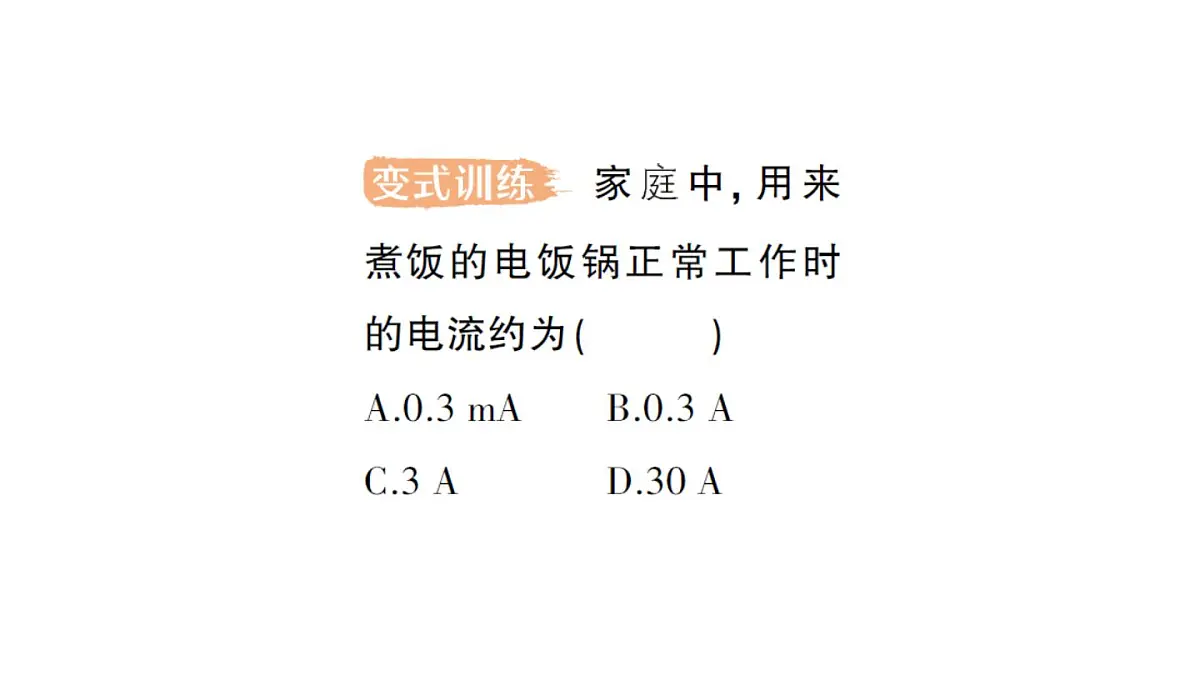 初中物理新人教版九年级全册第十五章第四节 电流的测量作业课件(2025秋季)第4页