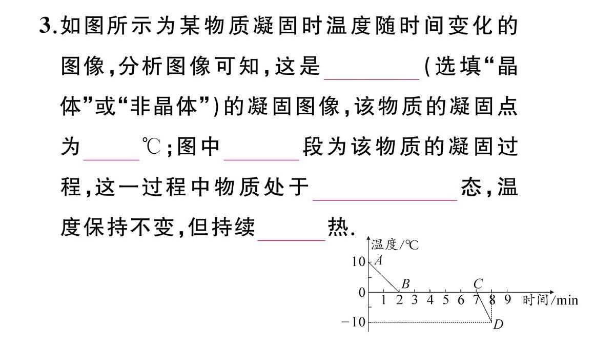 初中物理新沪科版九年级全册第十三章第二节第二课时 凝固作业课件2025秋第4页