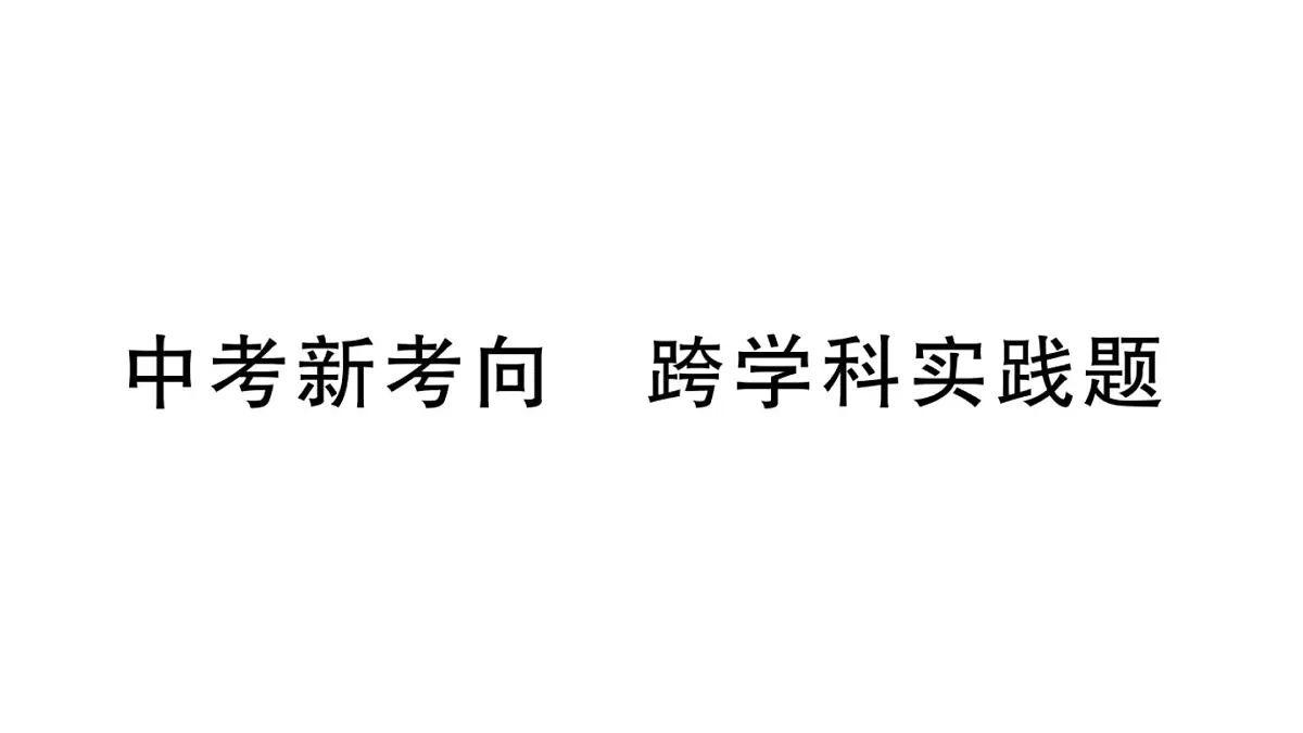 初中物理新沪科版九年级全册第十五章中考新考向 跨学科实践题作业课件2025秋第1页
