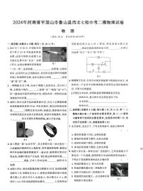 2024年河南省平顶山市鲁山县西北七校中考二模物理试卷（中考模拟）