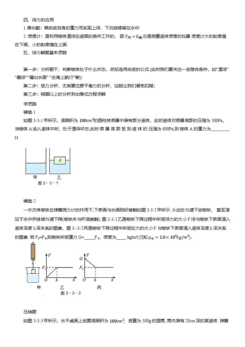 2025年中考物理复习压轴题专项练习--浮 力(含解析)第2页