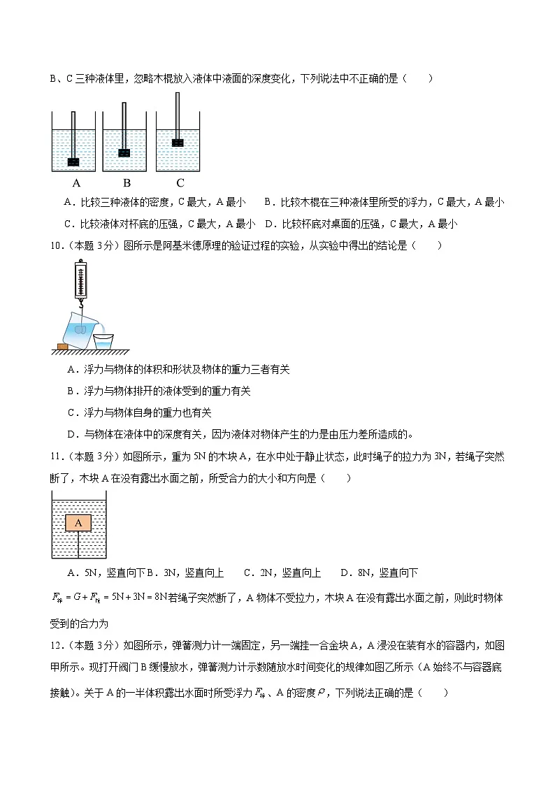 第十章 《浮力》 单元检测卷第3页