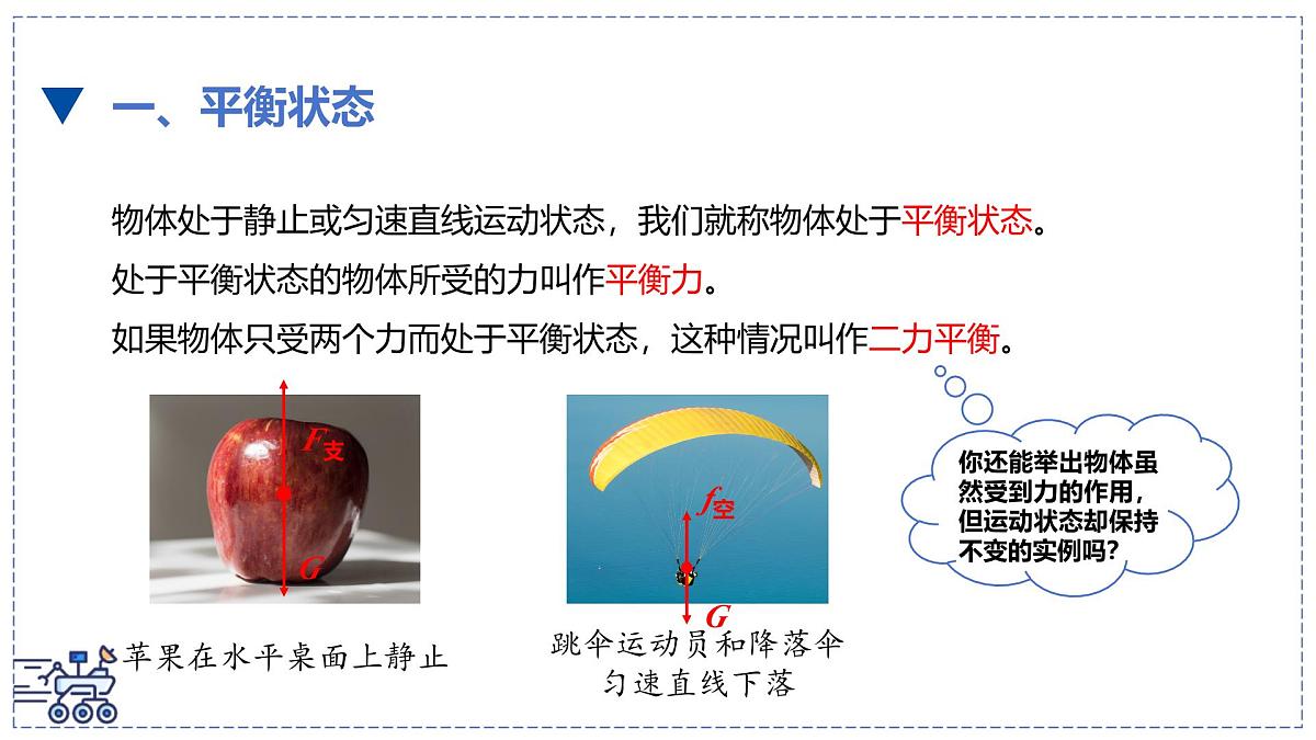 北师大版物理八年级下册 7.5 二力平衡 课件 初中第2页