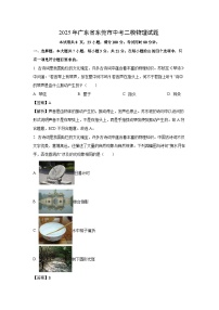 2025年广东省东莞市中考二模物理试题(解析版)