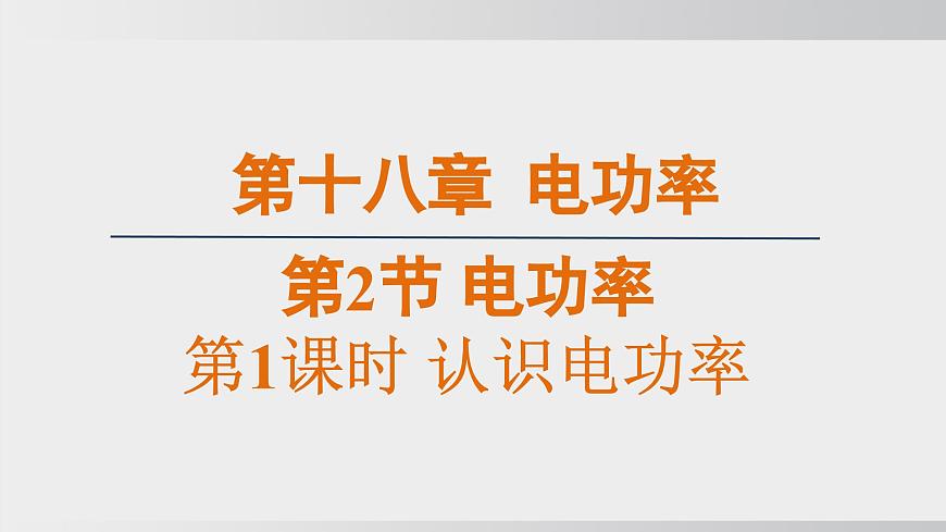2025年春人教版物理九年級(jí)下冊(cè)上課課件 18.2-1 認(rèn)識(shí)電功率第1頁(yè)