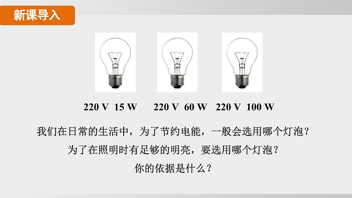 2025年春人教版物理九年级下册上课课件 18.2-1 认识电功率第5页