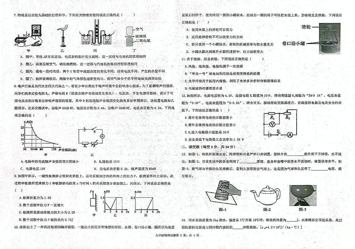 2025年山东省夏津县中考第二次模拟物理试题(中考模拟)第2页