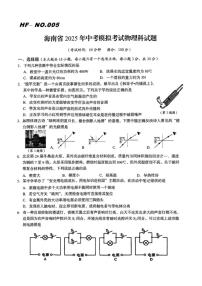 2025年海南省部分学校中考模拟考试物理试题