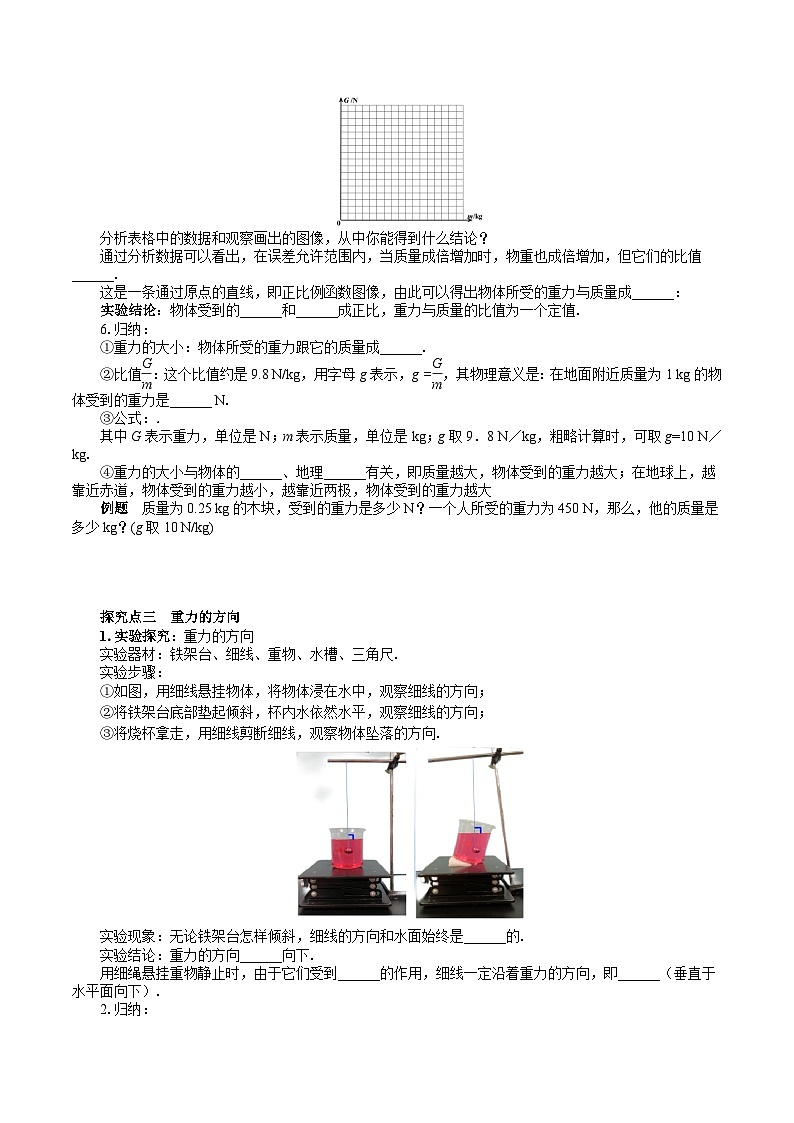 2025年春人教版物理八年级下册 第7章 第3节 《重力》导学案第3页