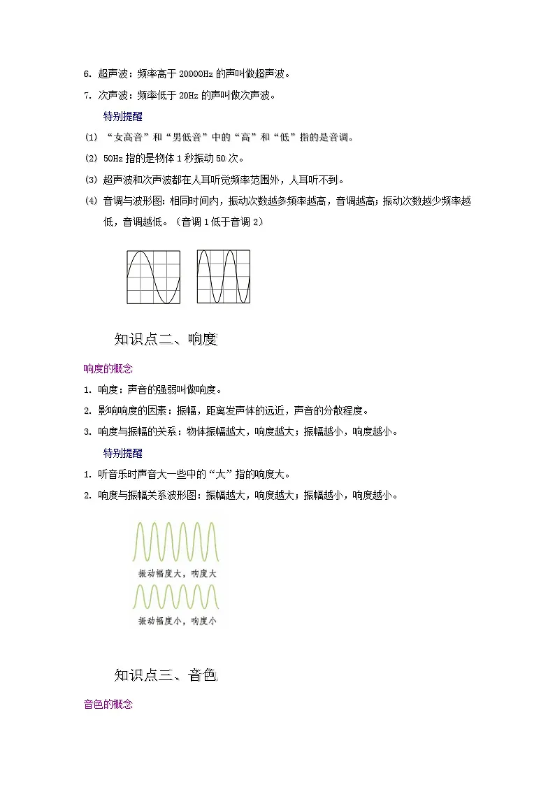 3.2 声音的特性(含答案解析)第2页