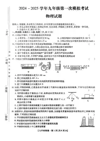 2025年深圳市深中系21校初三中考一模物理试卷含答案