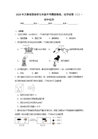 2025年甘肃省陇南市九年级中考模拟物理、化学试卷（三）-初中化学（无答案）