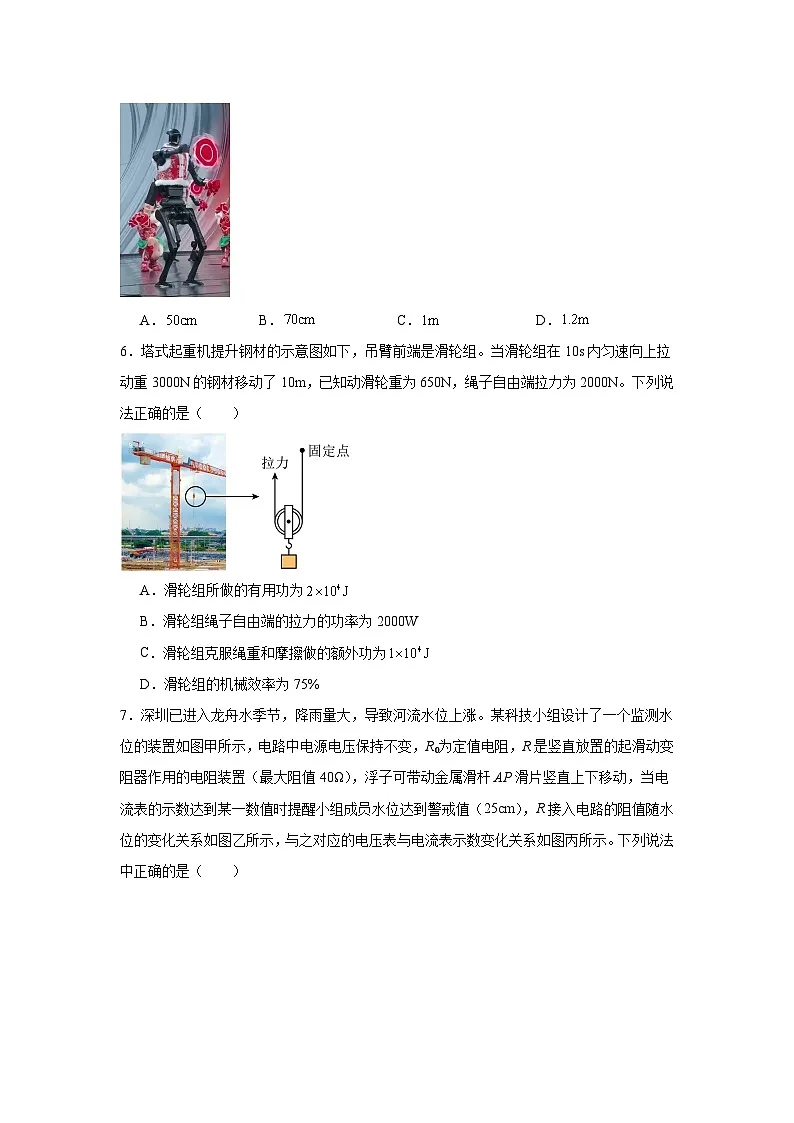 2025年广东省深圳市光明区中考三模物理试题(附答案解析)第3页