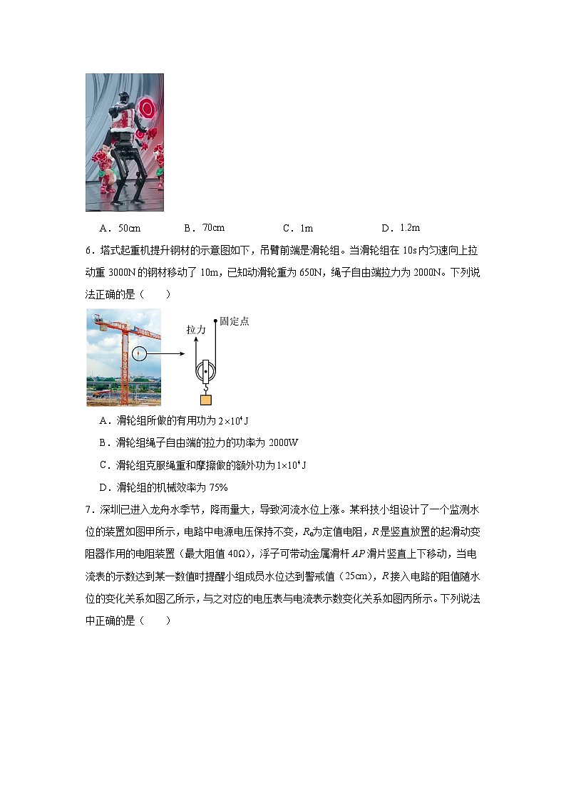 2025年广东省深圳市光明区中考三模物理试题(附答案解析)第3页