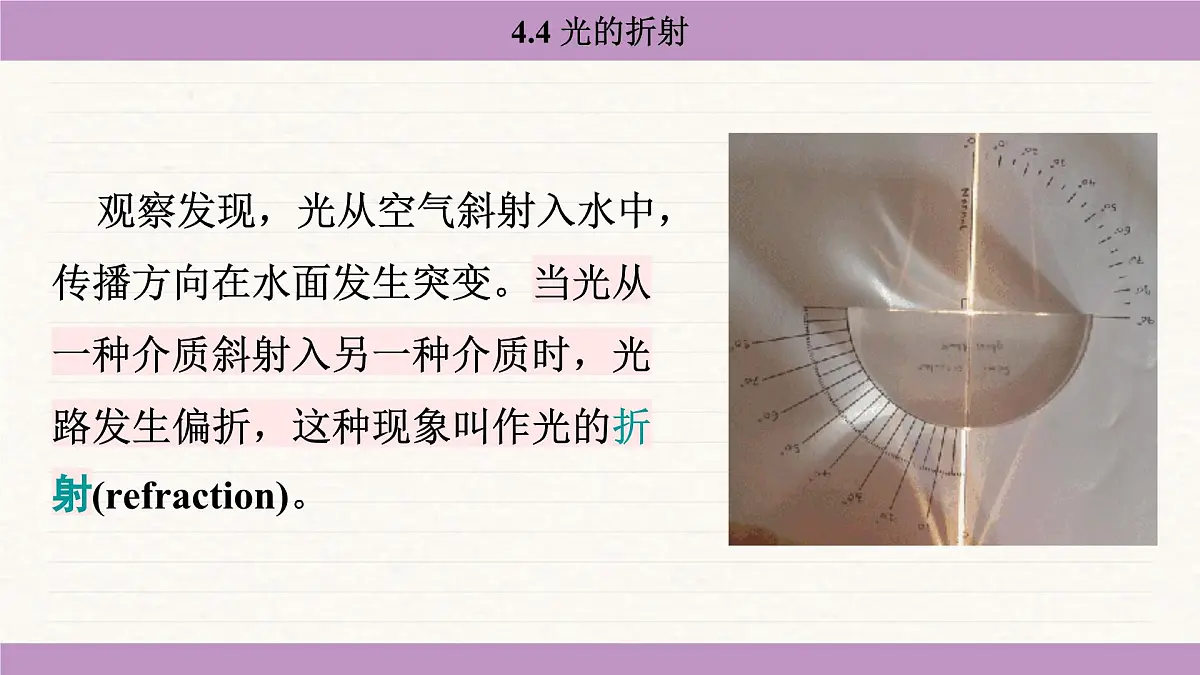 教科版(2024)八年级物理上册 4.4 光的折射(课件)第6页