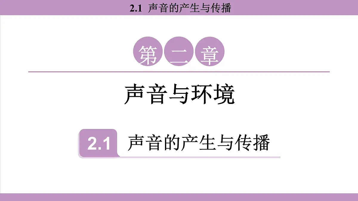 沪粤版(2024)八年级物理上册 2.1 声音的产生与传播(课件)第1页