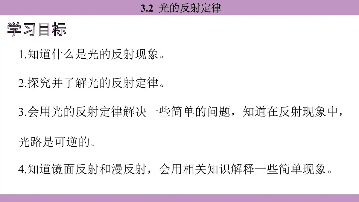 沪粤版(2024)八年级物理上册 3.2 光的反射定律(课件)第4页