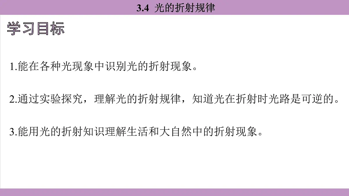 沪粤版(2024)八年级物理上册 3.4 光的折射规律(课件)第4页
