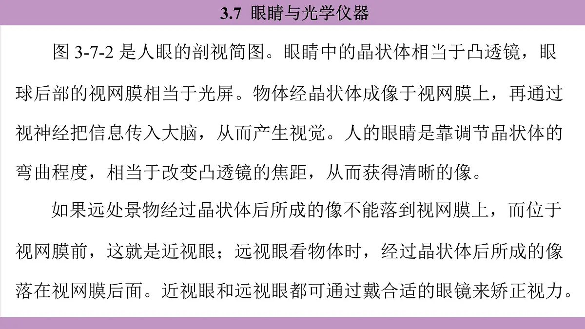 沪粤版(2024)八年级物理上册 3.7 眼睛与光学仪器(课件)第6页