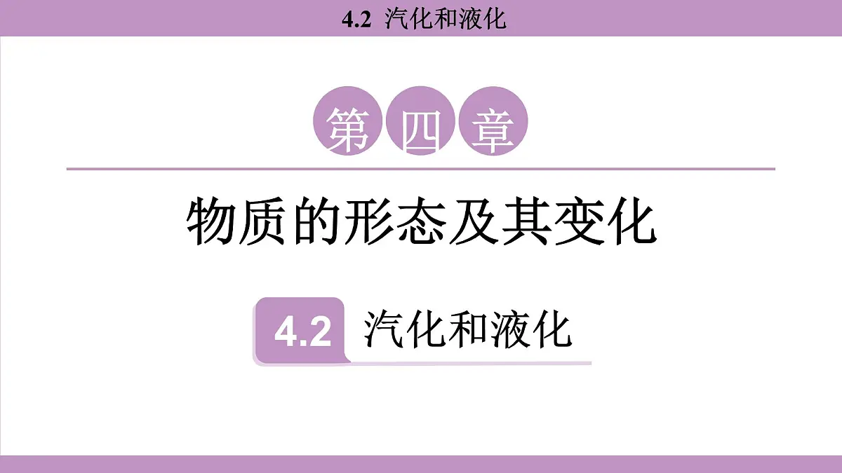沪粤版(2024)八年级物理上册 4.2 汽化和液化(课件)第1页