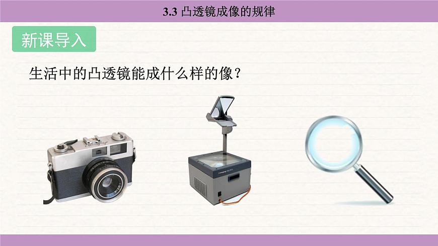 苏科版(2024)八年级物理上册 3.3 凸透镜成像的规律(课件)第3页