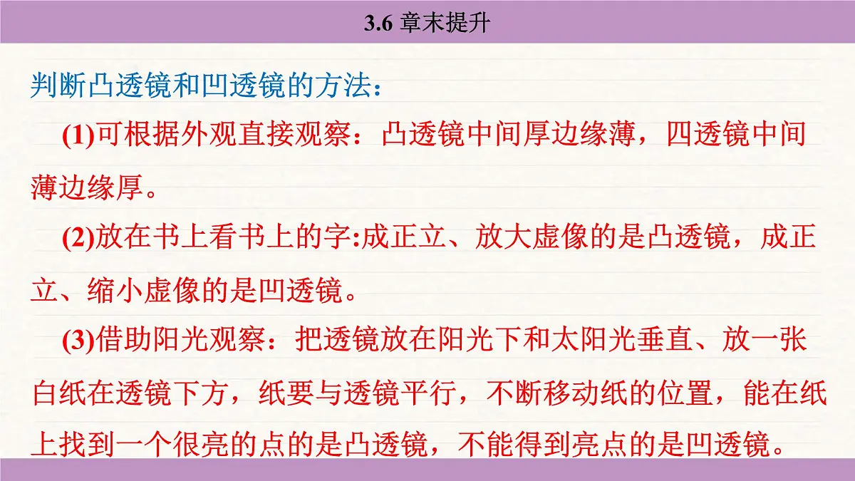 苏科版(2024)八年级物理上册 第三章 光的折射 透镜 章末提升(课件)第7页