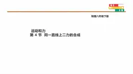 8.4 同一直线上二力的合成 課件 人教版（2024）初中物理八年级下册