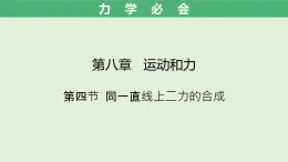 8.4 同一直线上二力的合成 課件-初中物理人教版（2024）八年级下册