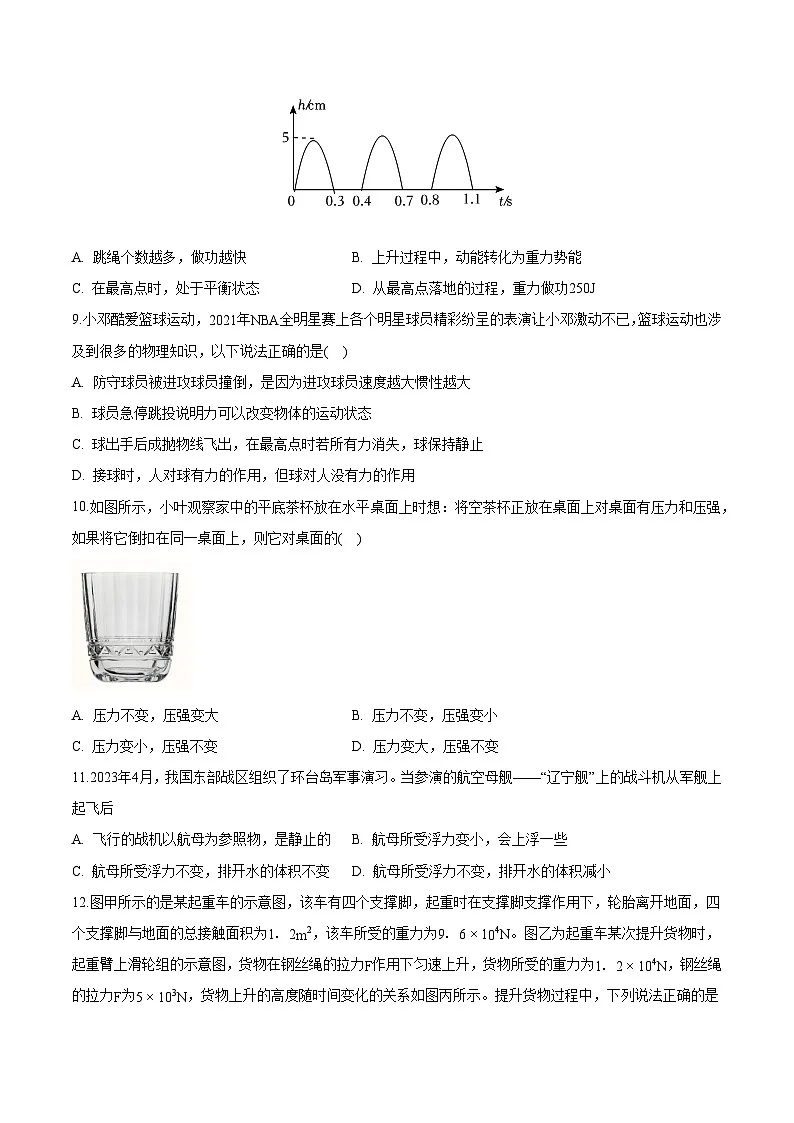 北京市朝阳区2024-2025学年八年级下学期期末 物理练习卷第3页