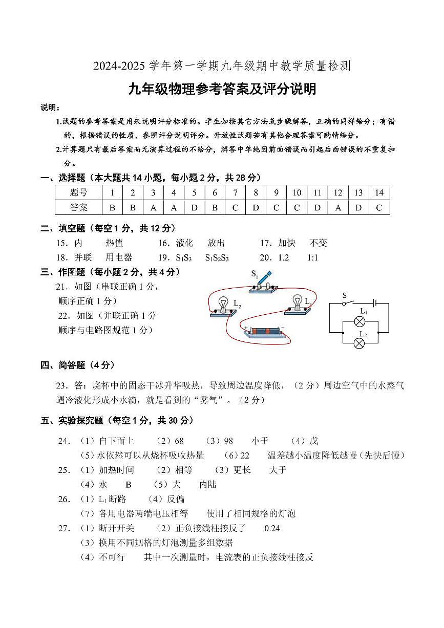 物理参考答案第1页