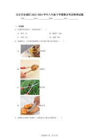 北京市东城区2024学年八年级下学期期末考试物理试卷（含答案）