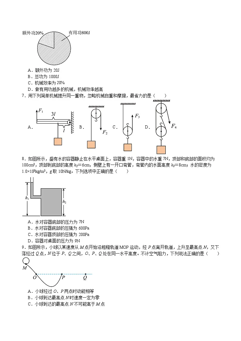 2025年沪科版八年级(初二)下学期物理期末考试模拟测试卷02第2页