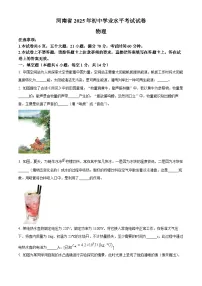 2025年河南省中考物理真题含答案