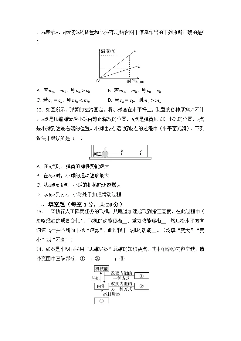 第十二章 机械能和内能 章节能力测试(原卷)第3页