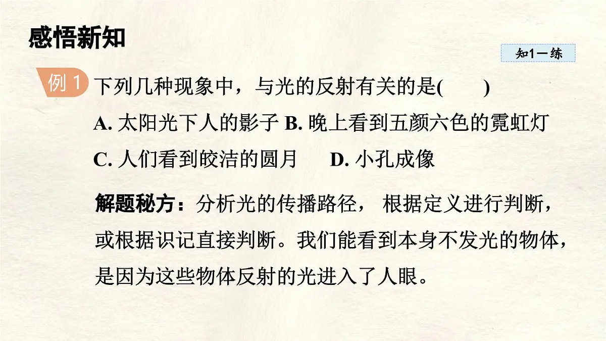 人教版物理(2024)八年级上册 4.2 光的反射 课件第7页