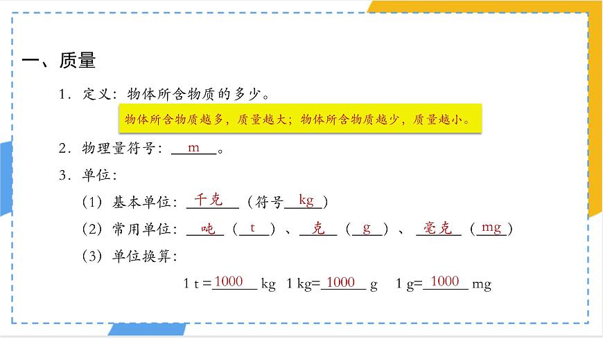 人教版物理(2024)八年級上冊 6.1 質(zhì)量 課件第4頁