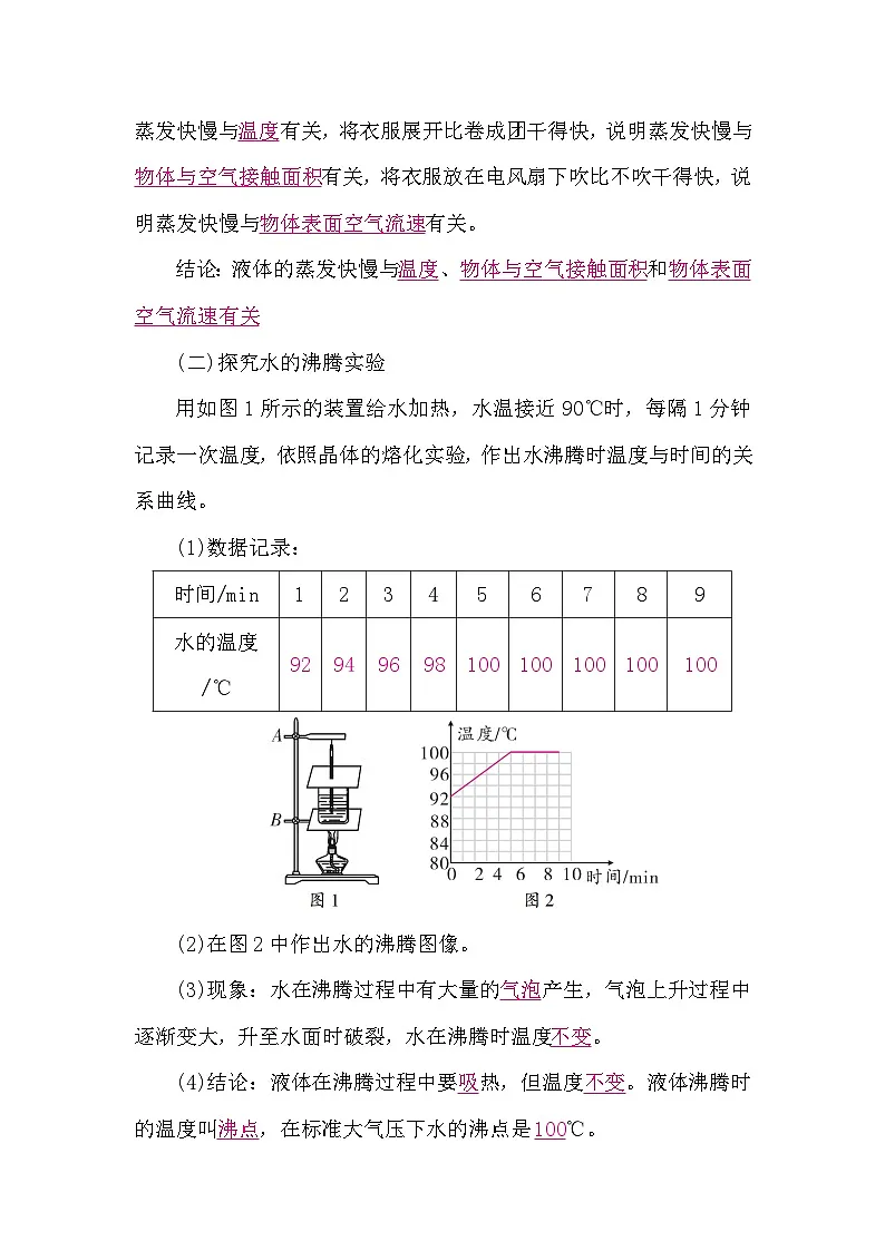 教科版(2024)物理八年级上册 5.3 汽化和液化(学案)第2页