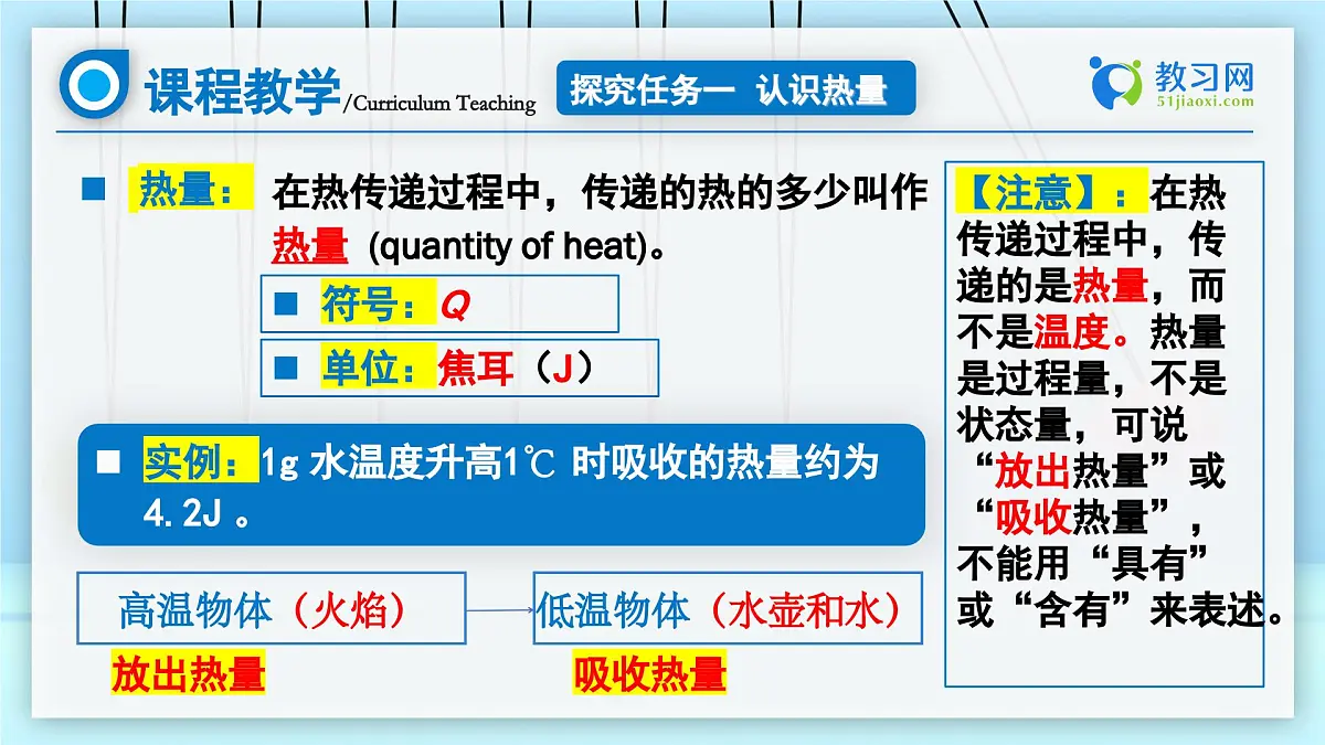 【核心素养·探究性课堂】 第一节 热量比热容 (第一课时) 探究课件第8页