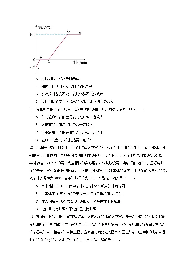 【核心素养·探究性课堂】 第一节 热量比热容 (第一课时) 分层素养练习第3页