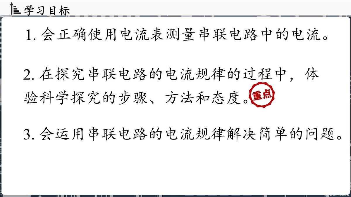 人教版(2024)物理九年级上册 15.5串、并联电路中电流的规律(第1课时) (课件)第2页