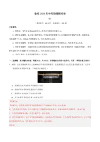 2025年湖南中考物理模拟卷01参考答案